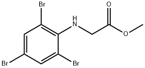 [(2,4,6-トリブロモフェニル)アミノ]酢酸メチル 化学構造式