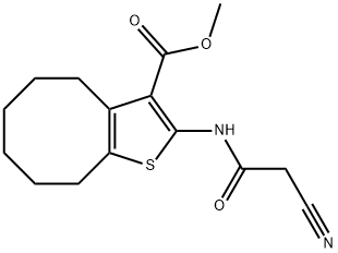 methyl 2-[(cyanoacetyl)amino]-4,5,6,7,8,9-hexahydrocycloocta[b]thiophene-3-carboxylate Structure