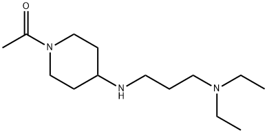 N'-(1-アセチルピペリジン-4-イル)-N,N-ジエチルプロパン-1,3-ジアミン 化学構造式