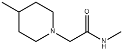 N-メチル-2-(4-メチルピペリジン-1-イル)アセトアミド 化学構造式