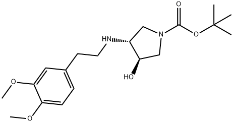 tert-butyl (3R,4R)-3-{[2-(3,4-dimethoxyphenyl)ethyl]amino}-4-hydroxypyrrolidine-1-carboxylate Structure