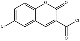 6-chloro-2-oxo-2H-chromene-3-carbonyl chloride Struktur