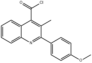 2-(4-甲氧苯基)-3-甲基喹啉-4-甲酰氯 结构式