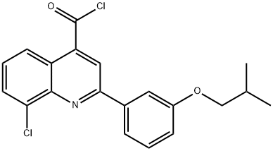 8-chloro-2-(3-isobutoxyphenyl)quinoline-4-carbonyl chloride Structure