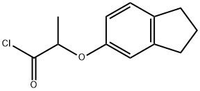 2-(2,3-dihydro-1H-inden-5-yloxy)propanoyl chloride Struktur