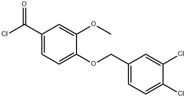 4-[(3,4-dichlorobenzyl)oxy]-3-methoxybenzoyl chloride Structure