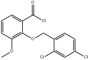 2-[(2,4-dichlorobenzyl)oxy]-3-methoxybenzoyl chloride Structure