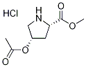 Methyl (2S,4S)-4-(acetyloxy)-2-pyrrolidinecarboxylate hydrochloride Structure