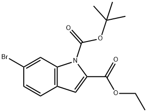 1-(tert-Butyl) 2-ethyl 6-bromo-1H-indole-1,2-dicarboxylate Structure