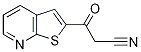 3-Oxo-3-thieno[2,3-b]pyridin-2-ylpropanenitrile 化学構造式
