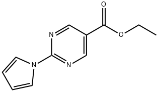Ethyl 2-(1H-pyrrol-1-yl)-5-pyrimidinecarboxylate Struktur