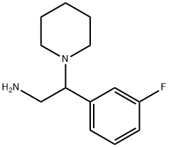 2-(3-Fluoro-phenyl)-2-piperidin-1-yl-ethylamine Structure