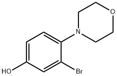 3-ブロモ-4-(N-モルホリノ)フェノール 化学構造式