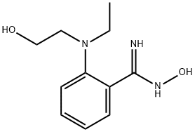 2-[Ethyl(2-hydroxyethyl)amino]-N'-hydroxybenzenecarboximidamide Struktur