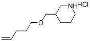 3-[(4-Pentenyloxy)methyl]piperidine hydrochloride Struktur