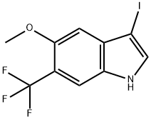 3-Iodo-5-methoxy-6-(trifluoromethyl)-1H-indole Struktur