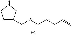 3-[(4-Pentenyloxy)methyl]pyrrolidine hydrochloride Struktur
