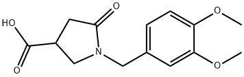 1-(3,4-Dimethoxy-benzyl)-5-oxo-pyrrolidine-3-carboxylic acid Struktur