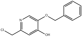 5-(ベンジルオキシ)-2-(クロロメチル)-4-ピリジノール 化学構造式