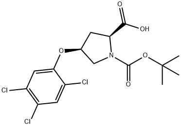 (2S,4S)-1-(tert-Butoxycarbonyl)-4-(2,4,5-trichlorophenoxy)-2-pyrrolidinecarboxylic acid 结构式