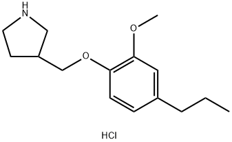 3-[(2-Methoxy-4-propylphenoxy)methyl]pyrrolidinehydrochloride 结构式