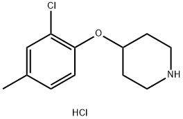4-(2-Chloro-4-methylphenoxy)piperidinehydrochloride Struktur