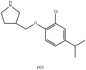 3-[(2-Chloro-4-isopropylphenoxy)methyl]-pyrrolidine hydrochloride Structure