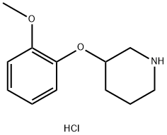 3-(2-Methoxyphenoxy)piperidine hydrochloride 结构式