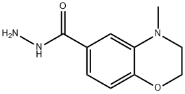 4-Methyl-3,4-dihydro-2H-1,4-benzoxazine-6-carbohydrazide 化学構造式