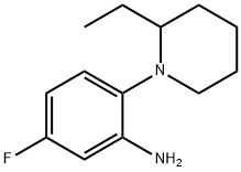 2-(2-Ethyl-1-piperidinyl)-5-fluoroaniline Struktur