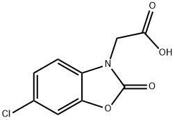 3(2H)-benzoxazoleacetic acid, 6-chloro-2-oxo- Structure