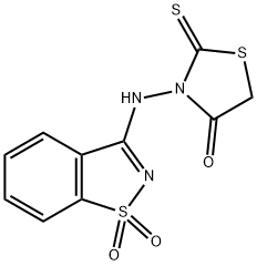 4-thiazolidinone, 3-[(1,1-dioxido-1,2-benzisothiazol-3-yl) Structure