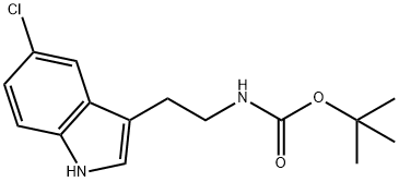 [2-(5-氯-1H-吲哚-3-基)乙基]氨基甲酸叔丁酯 结构式