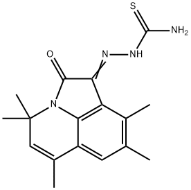 (1E)-4,4,6,8,9-Pentamethyl-4H-pyrrolo[3,2,1-ij]-quinoline-1,2-dione 1-thiosemicarbazone Structure