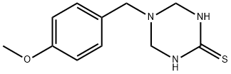 5-(4-Methoxybenzyl)-1,4,5,6-tetrahydro-1,3,5-triazine-2-thiol 化学構造式