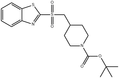 tert-Butyl 4-[(1,3-benzothiazol-2-ylsulfonyl)-methyl]piperidine-1-carboxylate Structure