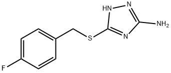 3-[(4-Fluorobenzyl)thio]-1H-1,2,4-triazol-5-amine Struktur