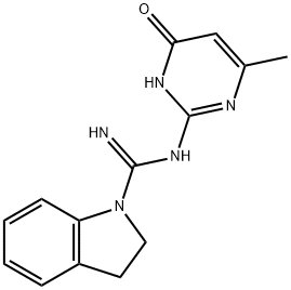 N-(6-甲基-4-氧代-1,4-二氢嘧啶-2-基)吲哚啉-1-甲酰亚胺酰胺 结构式