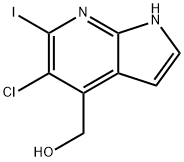 (5-氯-6-碘-7H-吡咯并[2,3-B]吡啶-4-基)甲醇, 1346446-92-1, 结构式