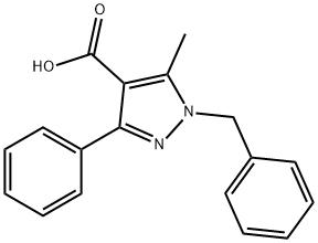 1-Benzyl-5-methyl-3-phenyl-1H-pyrazole-4-carboxylic acid Struktur
