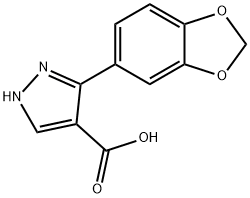 3-(1,3-苯并二唑-5-基)-1H-吡唑-4-羧酸,1152543-46-8,结构式