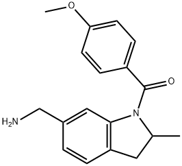 {[1-(4-Methoxybenzoyl)-2-methyl-2,3-dihydro-1H-indol-6-yl]methyl}amine Structure