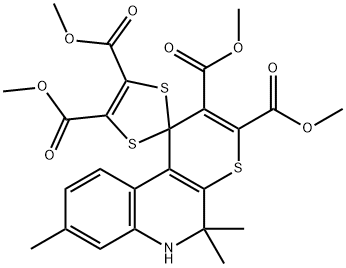 Tetramethyl 5',5',8'-trimethyl-5',6'-dihydrospiro[1,3-dithiole-2,1'-thiopyrano[2,3-c]quinoline]-2 Struktur