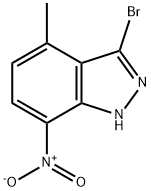 3-溴-4-甲基-7-硝基-1H-吲唑, 1427460-21-6, 结构式