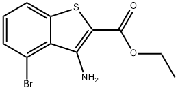 Ethyl 3-amino-4-bromo-1-benzothiophene-2-carboxylate Struktur