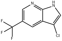 3-Chloro-5-(trifluoromethyl)-1H-pyrrolo[2,3-b]pyridine Struktur