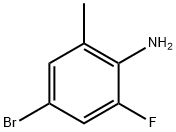 4-ブロモ-2-フルオロ-6-メチルアニリン 化学構造式
