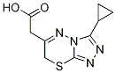 6-(Carboxymethyl)-3-cyclopropyl-7H-[1,2,4]triazolo[3,4-b][1,3,4]thiadiazine Structure
