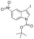 3-Iodo-5-nitro-1H-indole-1-carboxylic acid tert-butyl ester Struktur