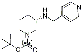 tert-Butyl (3S)-3-{[(pyridin-4-yl)methyl]amino}piperidine-1-carboxylate, (3S)-1-(tert-Butoxycarbonyl)-3-{[(pyridin-4-yl)methyl]amino}piperidine, 4-({[(3S)-1-(tert-Butoxycarbonyl)piperidin-3-yl]amino}methyl)pyridine Struktur